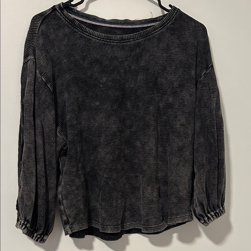 Anthropologie Pilcro Washed Waffle Thermal Top Women XSP Cotton Tie Dye